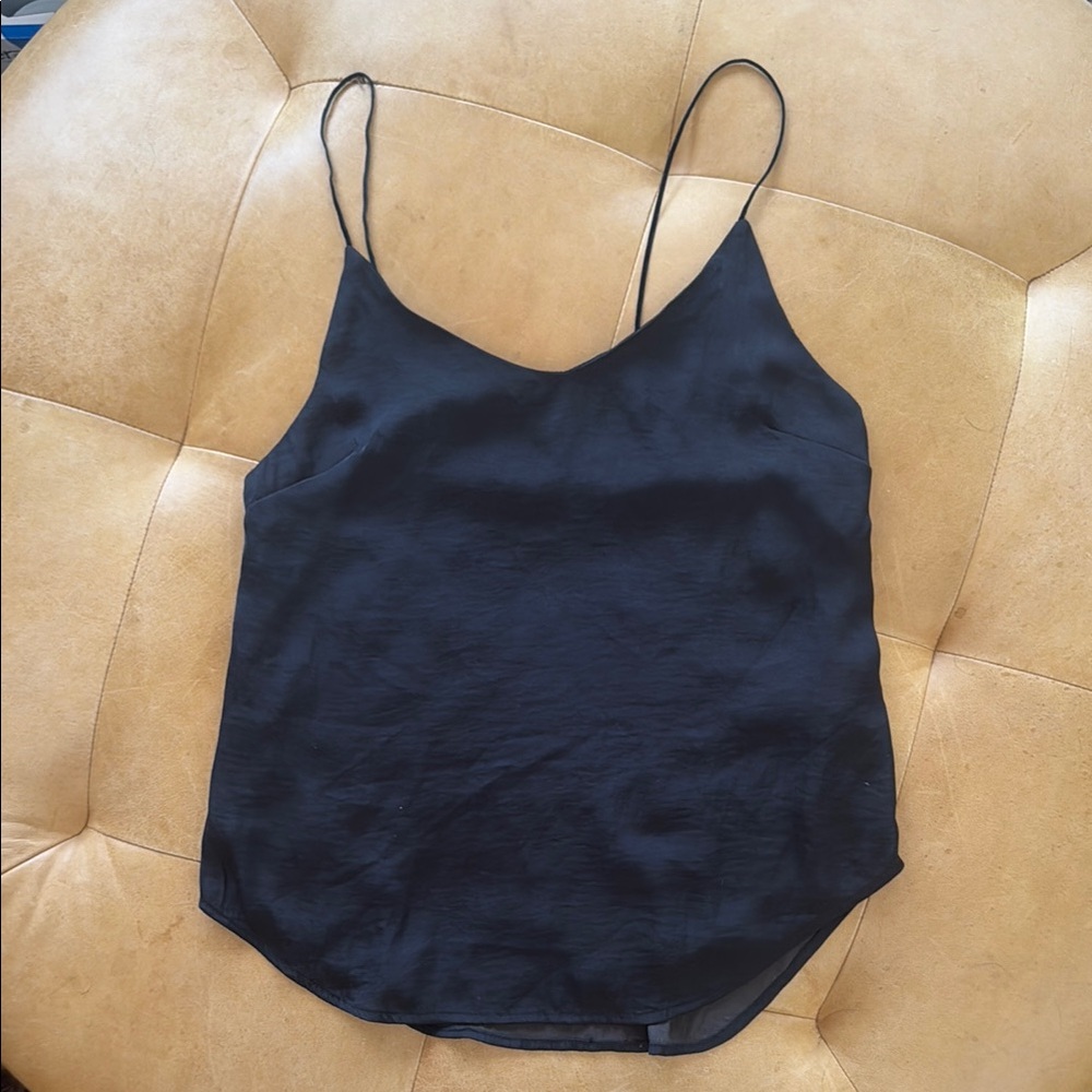 Black Women's Camisole Top with velvet straps